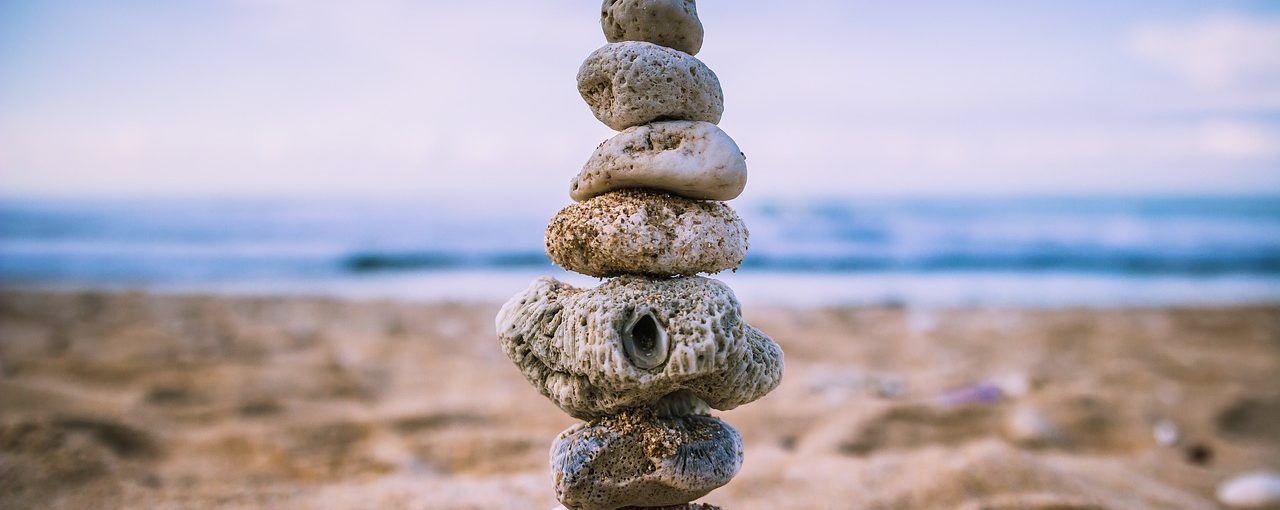Stack of rocks on a beach